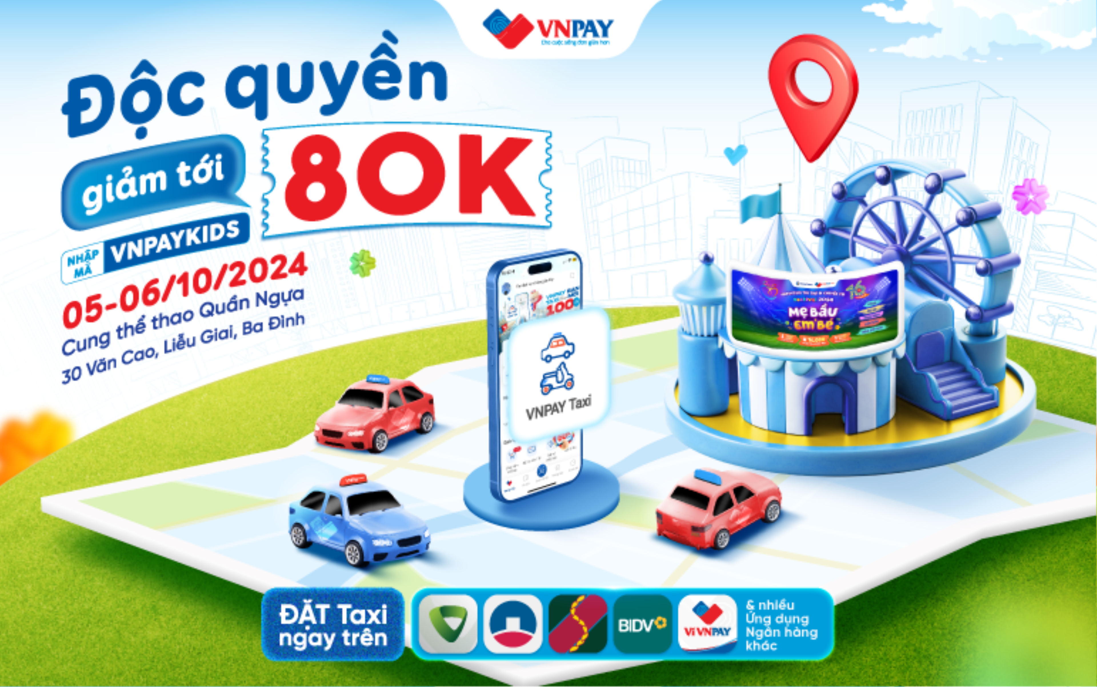  Giảm ngay 50% tối đa 80.000 đồng khi đưa bé tới các cơ sở Kids Plaza và sự kiện Festival 2024